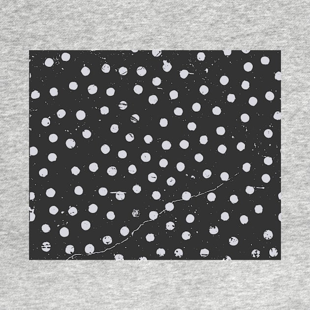 Grunge polka dots pattern design (black and white) by myyylla